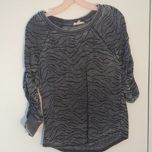 Gray Zebra Print Women's Top